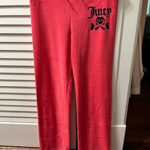 NEW with tag Juicy Couture Red Long Pants Velour 10 Years Old